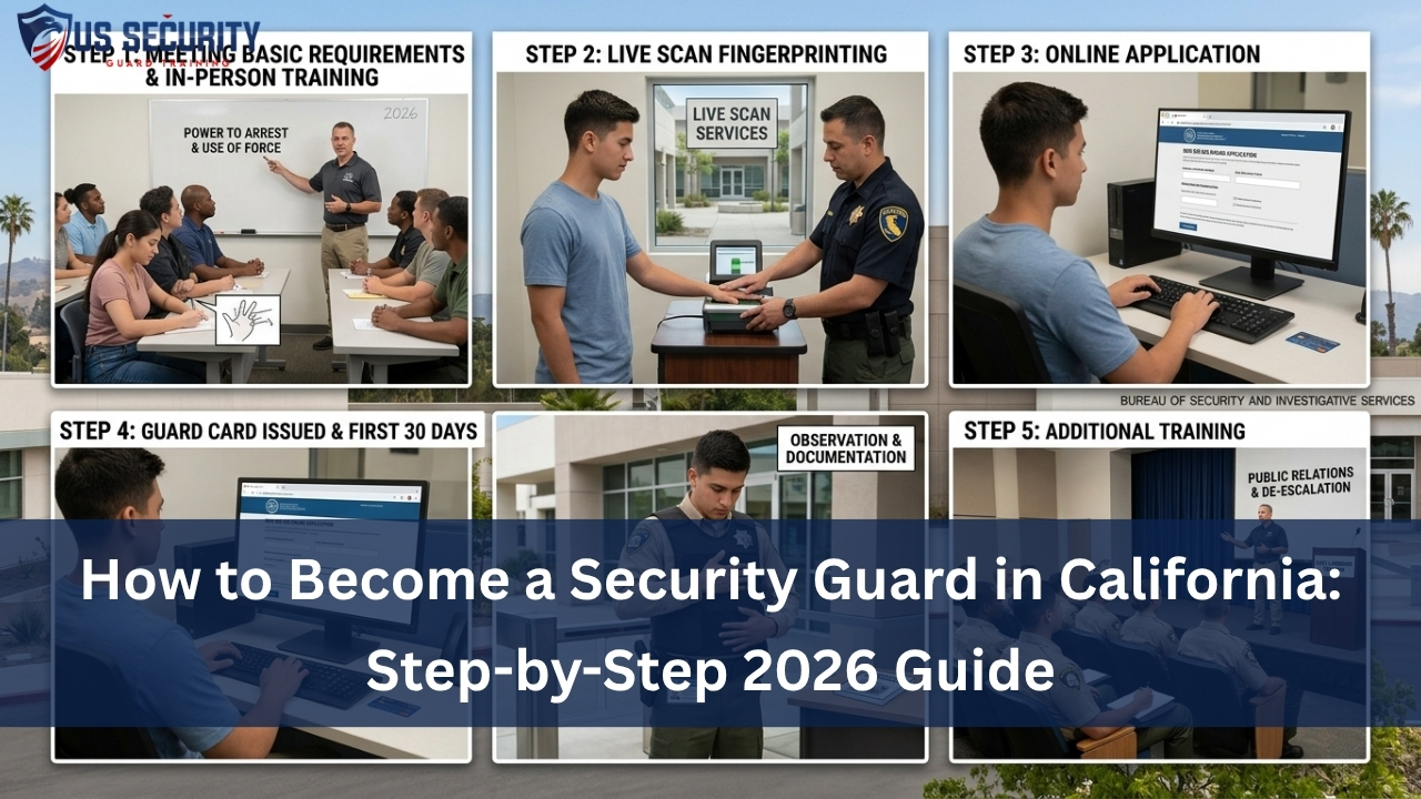 You are currently viewing How to Become a Security Guard in California: Step-by-Step 2026 Guide